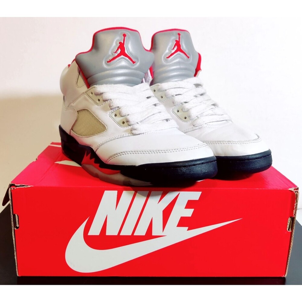 Jordan 5 Retro 2020 Fire Red Silver Tongue DA1911-102 Size 10